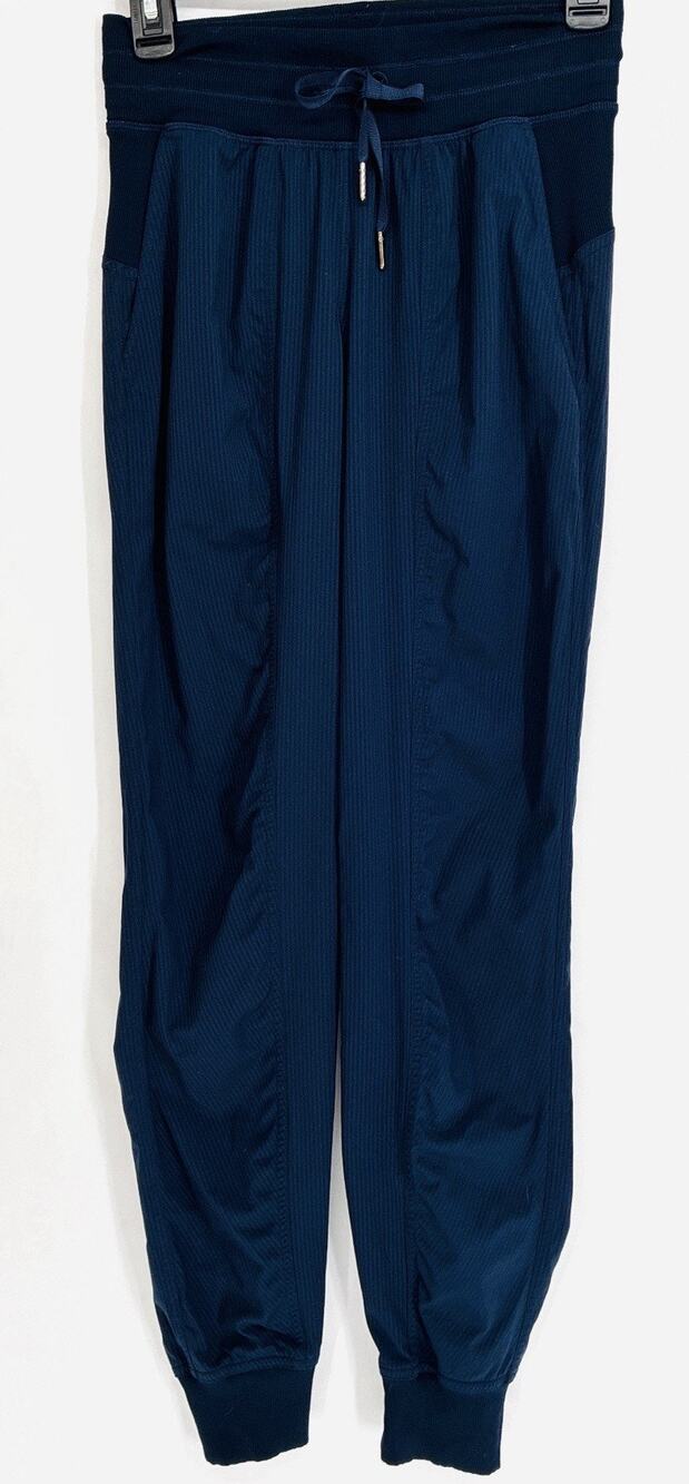 Lululemon Pants Womens 2 Blue Navy Dance Studio Jogger Mid Rise Drawstring